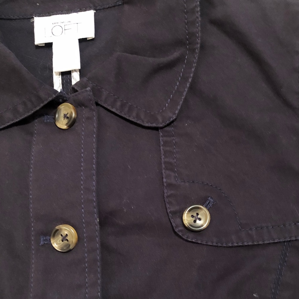 Navy Blue Drawstring Utility Jacket - image 5